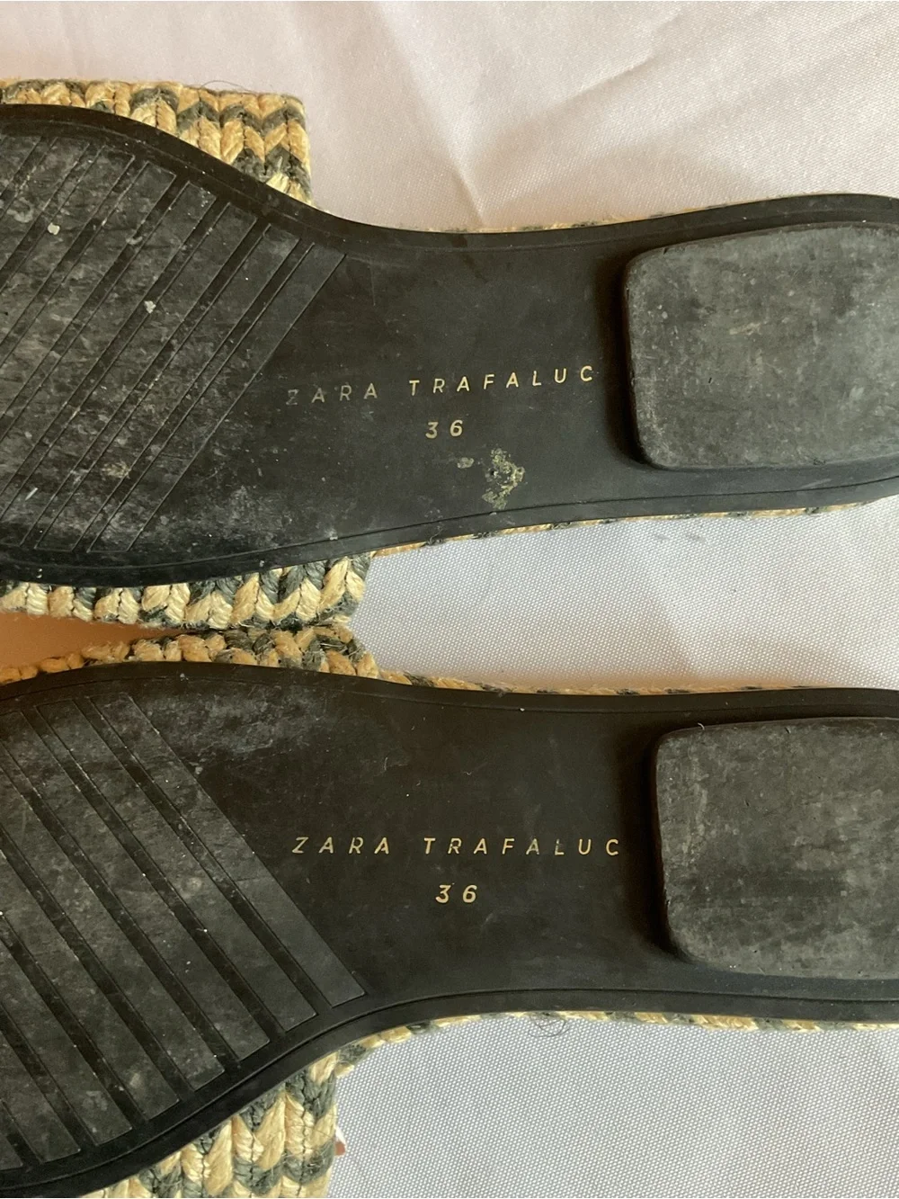 Zara Black and Natural Woven Braided Slide Sandals 6.5 - Picture 6 of 6